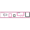 Pink and Black Geo Wall Paper Border