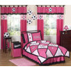 Soccer Pink Twin Bedding Set