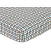 Surf Blue Collection Fitted Crib Sheet  - Plaid Print