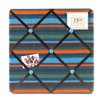 Surf Blue and Brown Fabric Memo Board