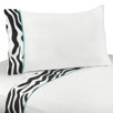Turquoise Funky Zebra Twin Sheet Set