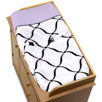 Purple, Black and White Princess Changing Pad Cover