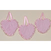 Pink Chenille and Satin Wall Hangings