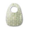 Terry Velour Baby Bib in Light Pastel Kiwi with Pastel Mod Squares