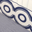 Wheels Solid Band Crib Skirt in Cobalt Blue
