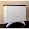 Madison 3-Drawer Dresser in White / Espresso