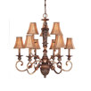 Salon Grand Nine Light Chandelier in Florence Patina