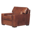 Brussels Classic Leather Stationary Chair