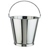 Graduated Bucket with Base in Stainless Steel
