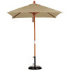 6' x 6' Wood Market Umbrella