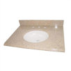 Beige Granite Vanity Top with White Sink