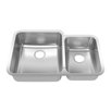Stainless Steel Undermount 32.88" x 21.50" Double Combination Bowl Kitchen Sink