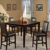 Pub Chair with Faux Leather Cushion and Back in Dark Cherry