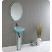 Vitale Modern Glass Bathroom Vanity with Mirror