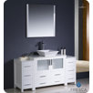 Torino 60" Modern Bathroom Vanity with 2 Side Cabinets and Vessel Sink