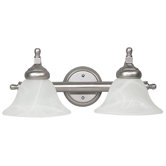 7.25" Two Light Bath Vanity in Matte Nickel