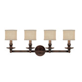 Midtown Four Light Bath Vanity in Burnished Bronze
