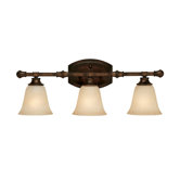 Belmont Three Light Bath Vanity in Burnished Bronze