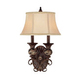 Manchester Two Light Wall Sconce in Chesterfield Brown