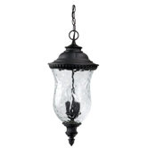 Ashford Three Light Outdoor Hanging Lantern in Black