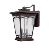 Dakota Two Light Outdoor Wall Lantern in Burnished Bronze