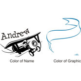 Adventure Plane with Personalized Banner Wall Decal