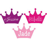 Princess Crown with Name Insert Wall Decal