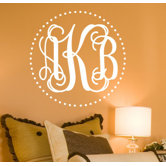 Fancy Dot Interlock Monogram Wall Decal