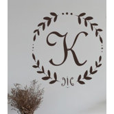 French Vine Monogram Wall Decal