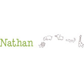 Personalized Jungle Animals Wall Decal