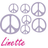 Personalized Peace Sign Wall Decal