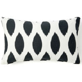 African Spot Linen Pillow in Black / White