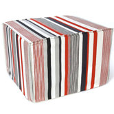 Siggi Stripes Cotton Cube Ottoman