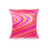 Psychedelic Square Decorative Pillow in Hot Pink