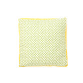 Maze Box Decorative Pillow in Green and Yellow
