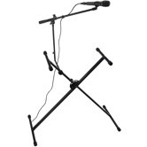 Keyboard Stand with Bonus Microphone Boom