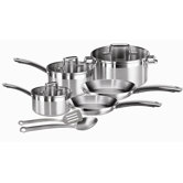 Elegance Brushed Stainless Steel 10-Piece Cookware Set