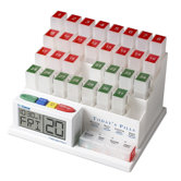 31 Day Interactive Pill Organizer and 4 Alarm Talking Reminder Clock