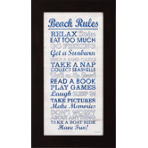 Beach Rules Wall Art