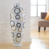 Modern Circles Round Floor Vase
