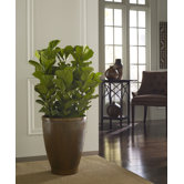 Wood Grain Round Planter