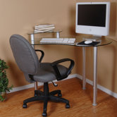 Corner Computer Desk with Monitor Stand