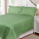 Solid Tuilp Garden Quilt Set