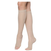 770 Truly Transparent 20-30 mmHg Women's Open Toe Knee High Sock