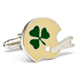 NCAA Vintage Notre Dame Shamrock Helmet Cufflinks