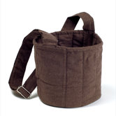 Two Tier Carrier Bag in Plum Brown