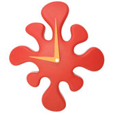 Mini Splat Clock in Red