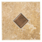 Castle De Verre 6 1/2" x 6 1/2" Decorative Accent Tile in Chalice Gold