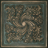 Metal Signatures Artesia Mural 12" x 12" Decorative Tile in Aged Bronze