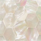 Ocean Jewels 2" x 2" Hexagon Accent Tile in Mother of Pearl